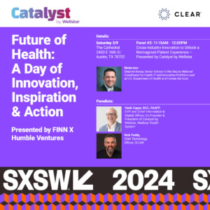 Poster for "Future of Health: A Day of Innovation, Inspiration & Action" panel.