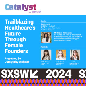 Poster for "Trailblazing Healthcare Future Through Female Founders" panel.