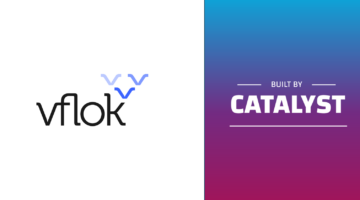 vflok logo and words "Built by Catalyst."