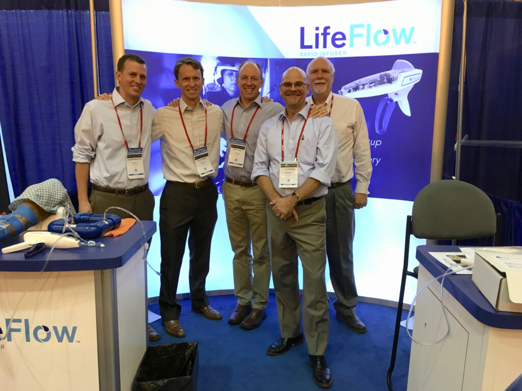 LifeFlow team at a conference.