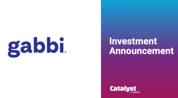 Investment Announcement graphic featuring the Gabbi logo.