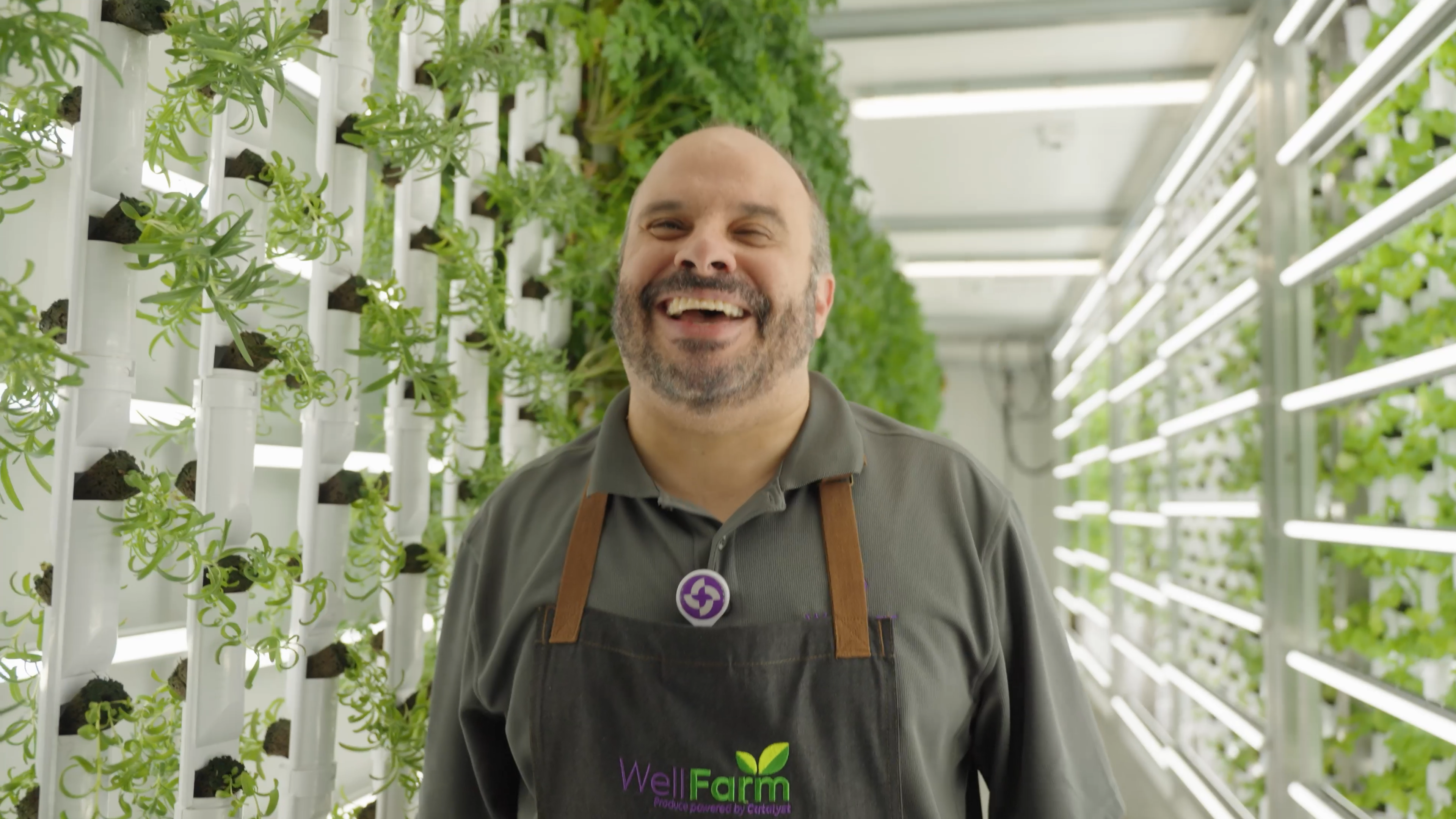 Picture of a man smiling inside the WellFarm