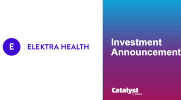 Investment announcement graphic for Elektra Health.