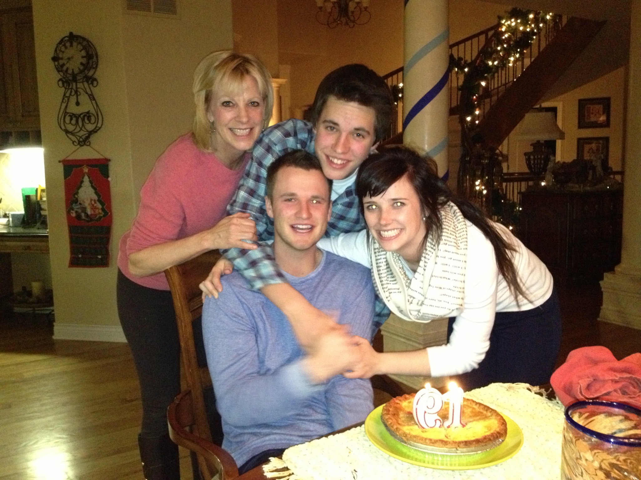 Kaitin Christine with her mom and two siblings.
