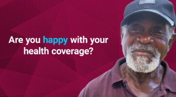 Richard and question: "are you happy with your healthcare coverage?"