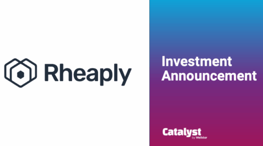 Rheaply Investment Announcement poster.