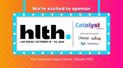 Promo poster for HLTH with Catalyst portcos.